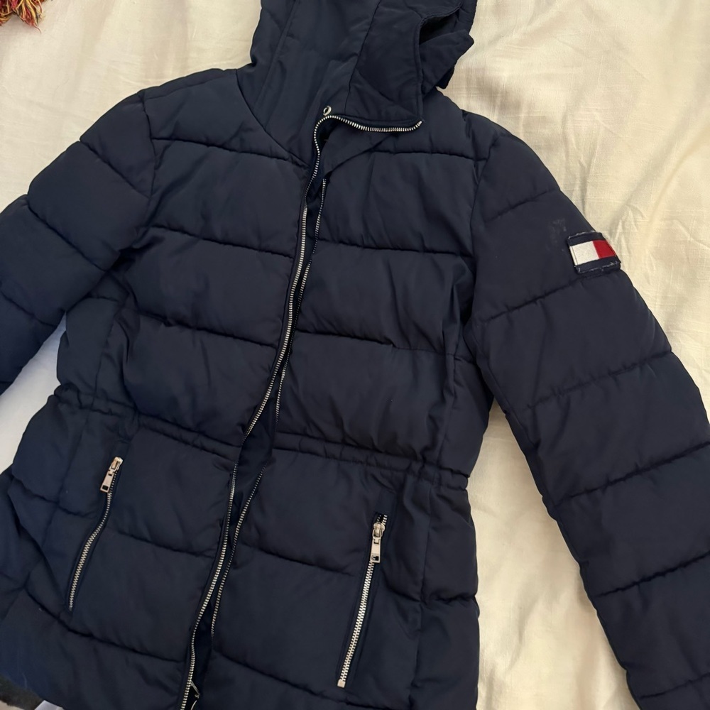 Tommy Hilfiger Navy Winter Coat - Picture 3 of 6